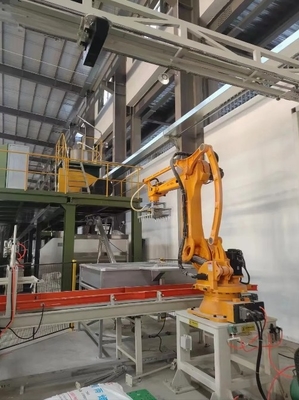 Beli 10-15Times/Min Robot Arm Palletizer Servo Driven Automated Palletizer pembuatan online