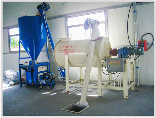 1 Ton -6 Ton Mixer Mortar Kering Pasir Horizontal Ribbon Mixer Penghematan Energi