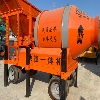 Mini Beton Cement Mixer 1000Ltr Mobile Beton Mixer Oranye