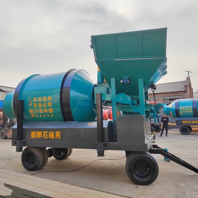 1000L Self Loading Beton Mixer Twin Shaft Beton Mixer Hijau