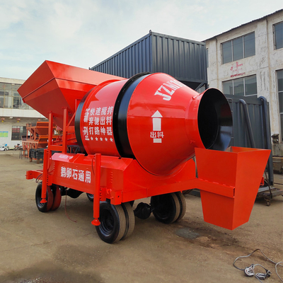 Merah Mesin Pengaduk Beton Ringan 500L Mesin Pengaduk Beton Portable Kecil