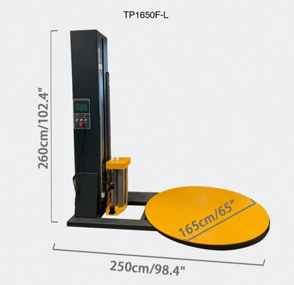 Full-otomatis karton besar kemasan baki kemasan Skala dengan Tray Winding Dan Bundling peregangan film turntable