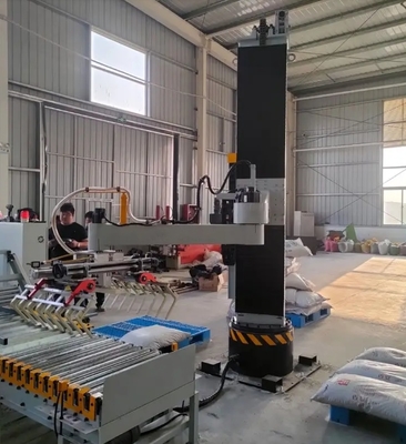 Robot Koperasi Palletizer Lengan Efisiensi Tinggi untuk Paletisasi Cepat Karung Beras di Industri Produk Pertanian